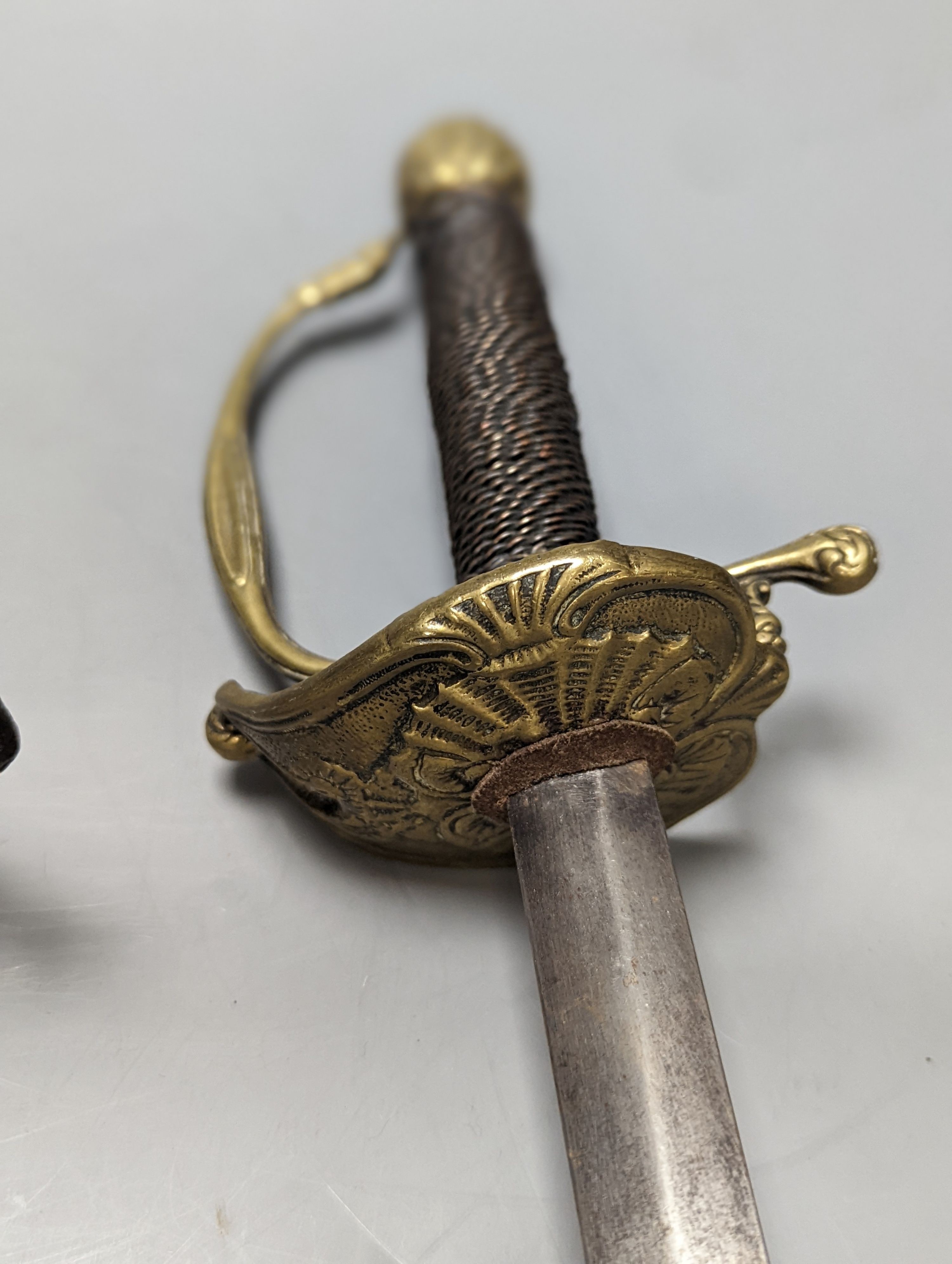 A 19th century Czech practice sword and a dress sword